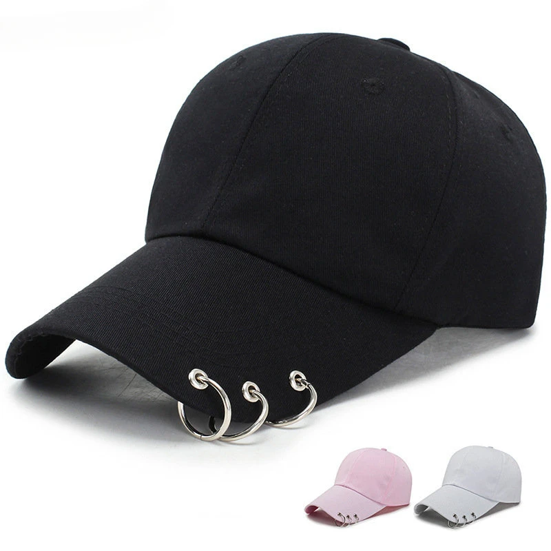 

Hip Hop Women's Baseball Cap with Ring Circle Snapback Hats for Men Women Unisex Dad Hat Adjustable Kpop Korean Style Gorra