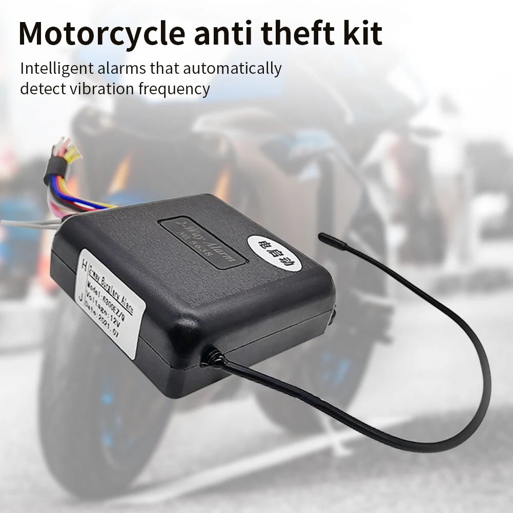 12V Motorcycle Anti Theft Kit 2 Way Motorcycle Immobilizer Motorbike Unlock Device Keyless Entry Siren Motorbike Alarm System