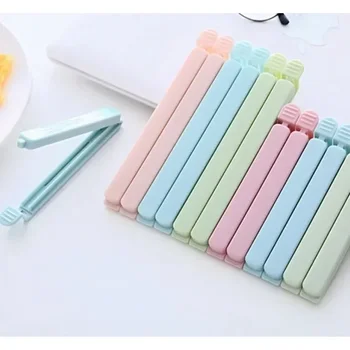 10PCS Bag Clips Food Snack Sealing Clip12/15.5cm Portable Kitchen Storage Accessories Tool Elastic Buckle Package Bag Clamp 2025