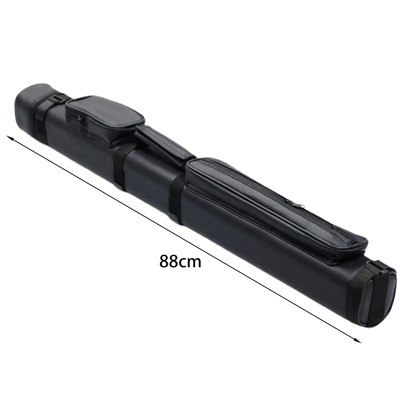 Billiard Pool Cue Stick Carrying Bag 2butts 2Shafts Carry Protective with Divider PU Leather Pool Cue Case Outdoor Organizing