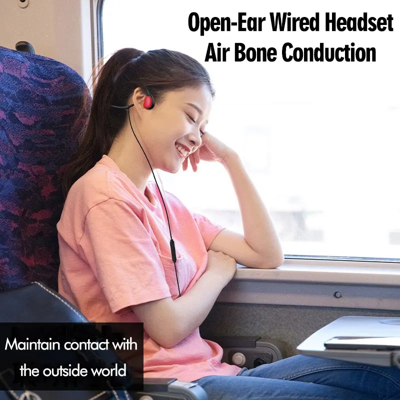 High Quality Wired Earphone Stereo Not In-Ear Headphones Type-C Air Conducting Headset for Laptop Smartphone Gifts Pho