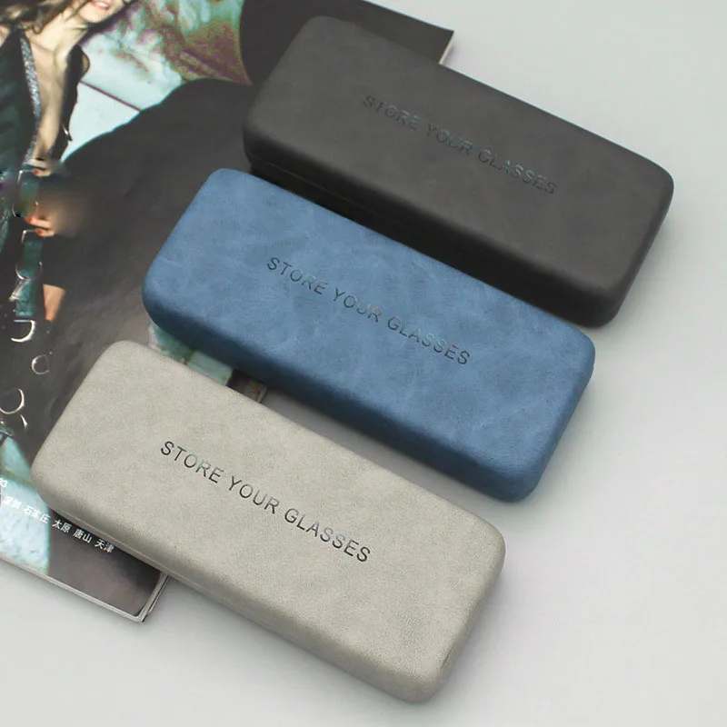 

New Portable Unisex Leather Spectacle Eye Glasses Case Waterproof Hard Eyeglasses Reading Glass Boxes Eyewear for Women Men