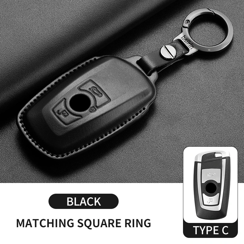 Premium Leather Car Key Fob Case Cover