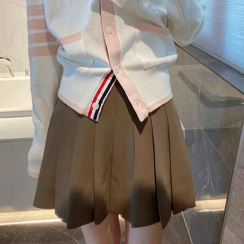 High Quality Korean Style Spring New Universal with Pleated Skirt Age-reducing Camel Style JK Miniskirt Solid Color Skirt Women universal receiver module module outdoor industry sp6007 with antenna replacements 1 pcs accessories dcf77 5khz