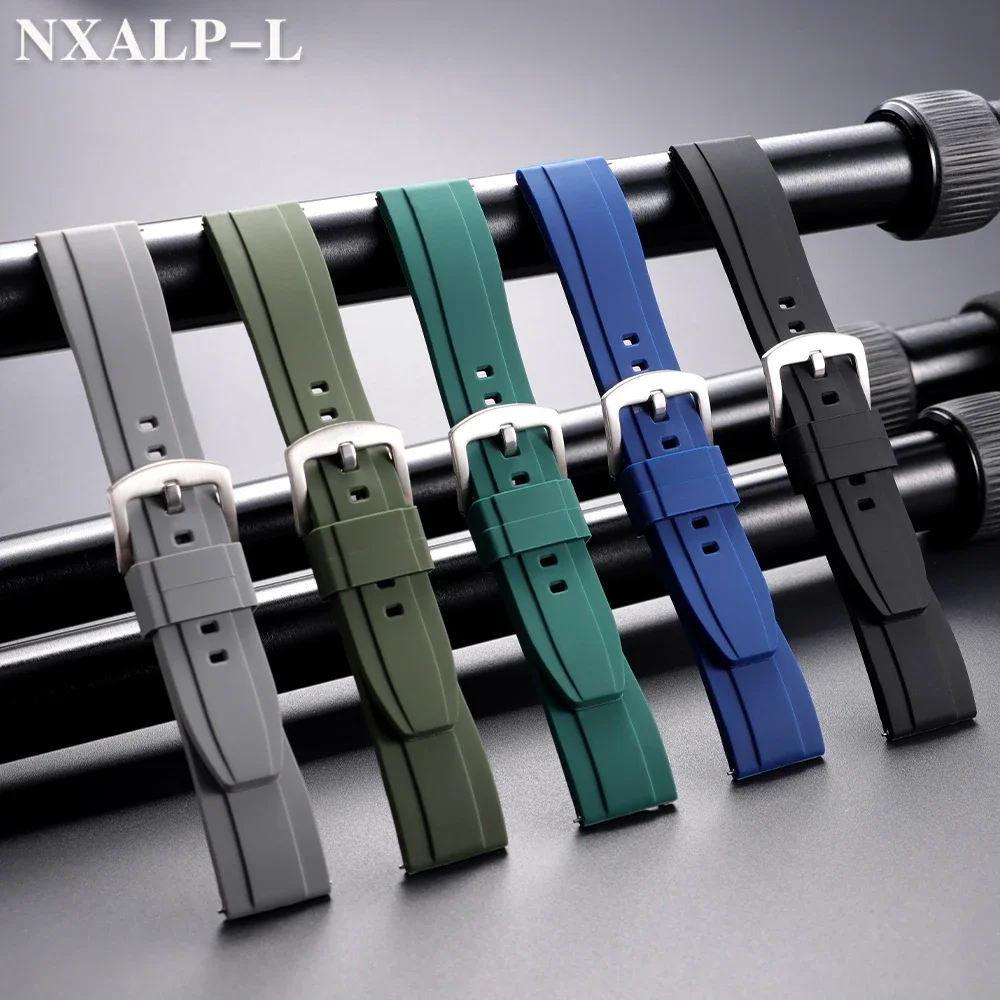 Universal Quick Release Silicone Sport Watch Band, Waterproof Rubber Wristband