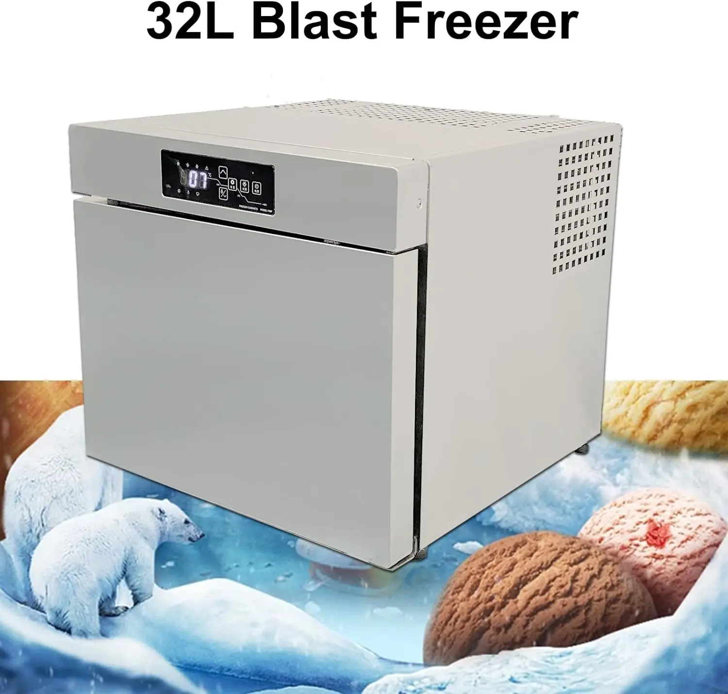 Mvckyi -40°C MINI High Quality Blast Freezer Ice Cream Fast Stainless Steel Fan Cooling Freezing Equipment household backwash prefilter stainless steel filter screen high flow water filter limit anti freezing cracking water purifier