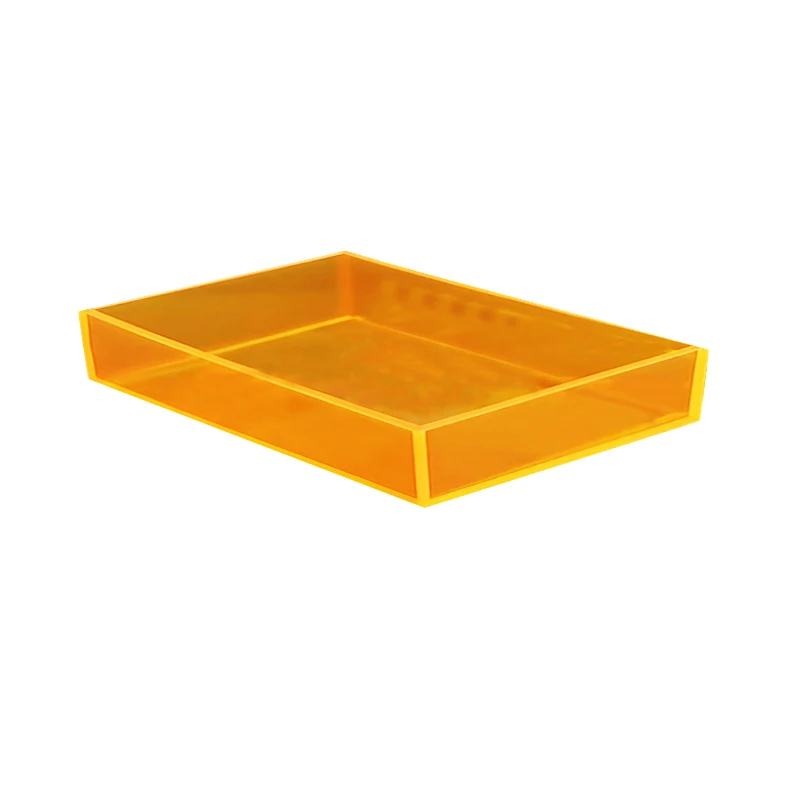 New Orange Acrylic Tray No Handle For Coffee Table Breakfast Tea Food  Decorative Storage Tray 11.42x 8.27x1.65inch - AliExpress