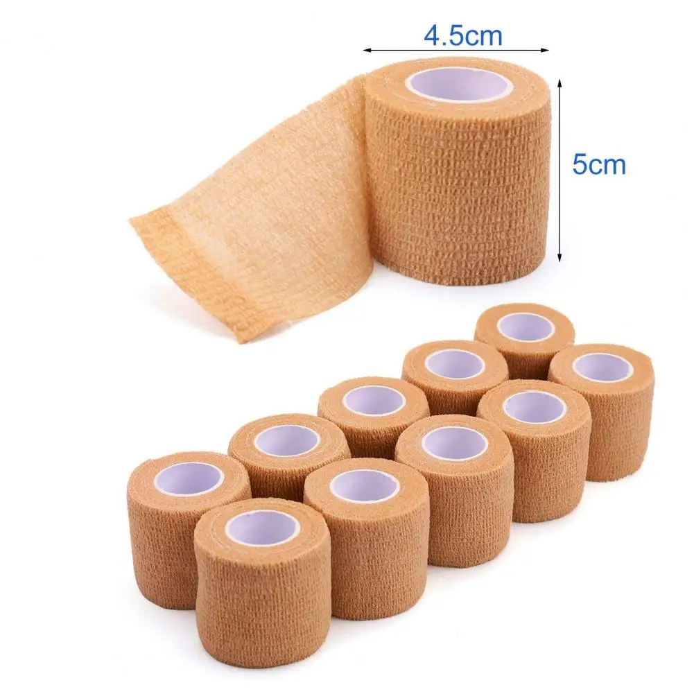 10pcs/set Sports Bandage Self Adherent Bandage Wrap Non Woven Tape Exercise  Sport Bandage Wrap Knee Support Pads Medical' Tapes - Ankle Support -  AliExpress