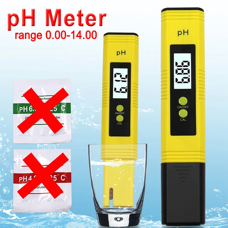 Water Quality Meter PH Meter 0.01 High Precision Water Quality Tester 0-14 Measurement Range Aquarium Swimming Pool