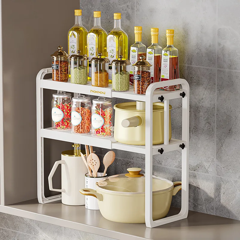 Lifewit 2 Tier Under Sink Organizer with 4 Hooks Space Saving