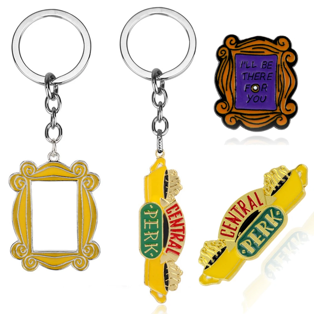 Friends Tv Show Portachiavi Central Perk Coffee Time Photo Frame Ciondolo Portachiavi Per Best Friend Car Portachiavi Llavero Jewelry Gift