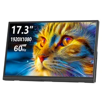 17.3'' Portable Monitor USB-C HDMI Computer Display LCD Screen for PC Mac Phone Xbox Switch PS HDMI USB External Laptop Screen