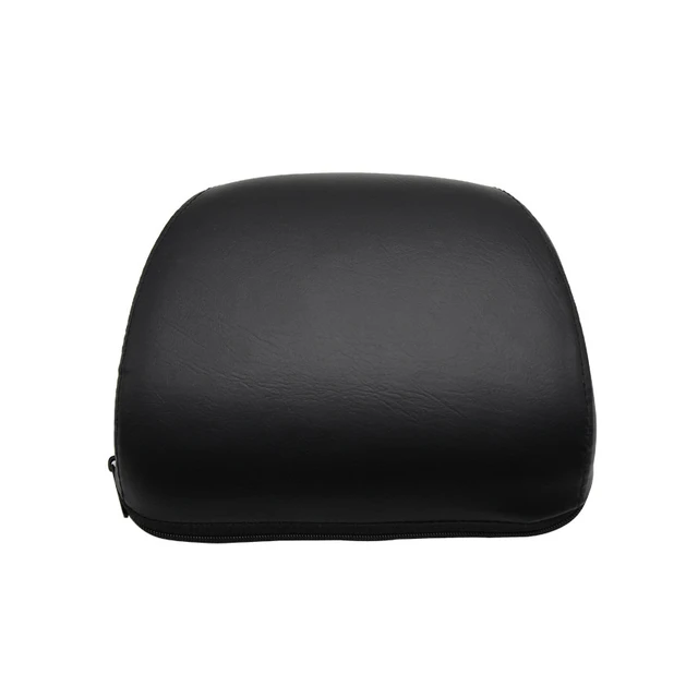 Coussin de dossier de passager de moto en cuir PU, universel, noir