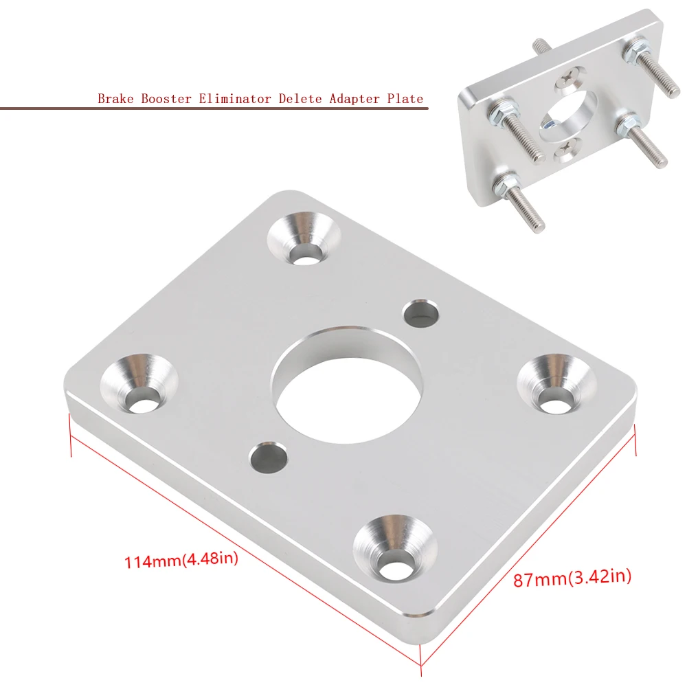 Brake Booster Eliminator Delete Adapter Plate V2 silver For Honda Civic Integra accessories