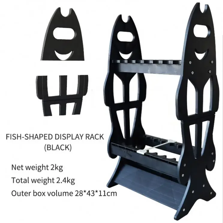 Hot Sale Portable ABS Plastic Fishing Rod Display Rack Holder Designed Rod Stand Various Types Of Rods Support