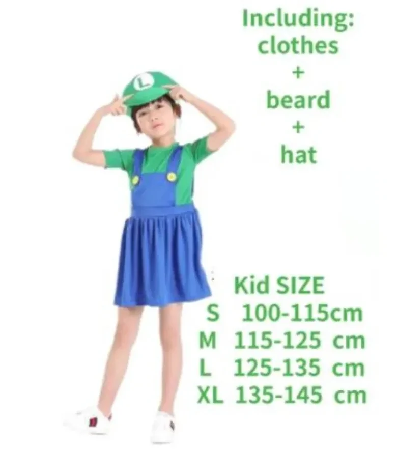 thumbnail image 1 of Disfraz de Anime Odyssey Super Luigi Brothers, disfraz de Mario para adultos, mono con barba y sombrero, disfraz de Halloween, 1 of 5