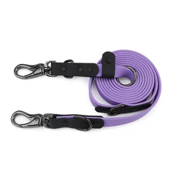 Premium Adjustable Waterproof Dog Leash with Dual Hooks for Enhanced Safety and Durability (PURPLE)