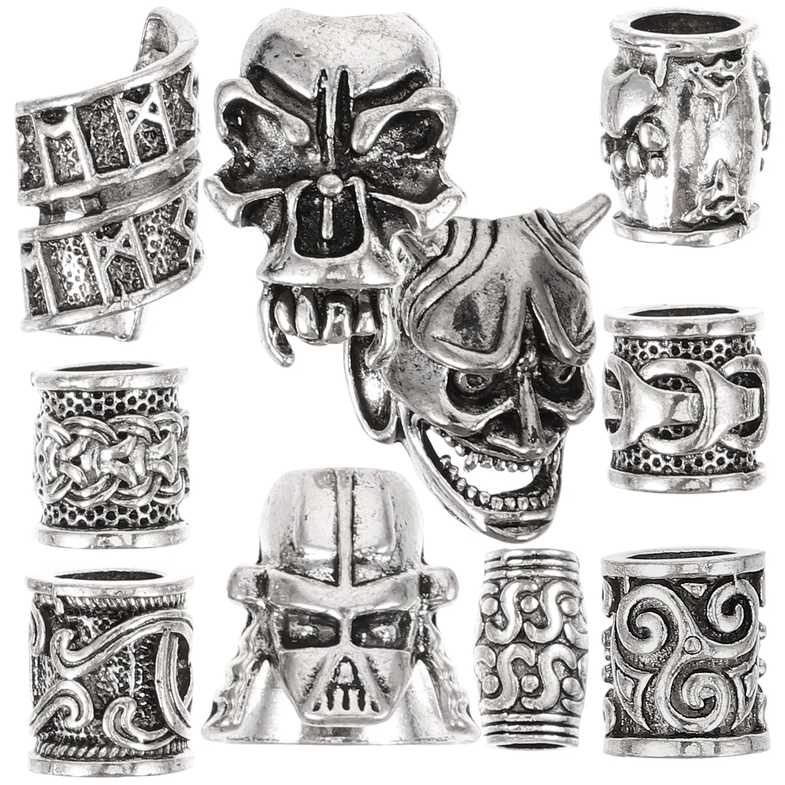 

Pirate Accessories Hair Dreadlocks Braiding for Beard Alloy Cuffs Braids Man