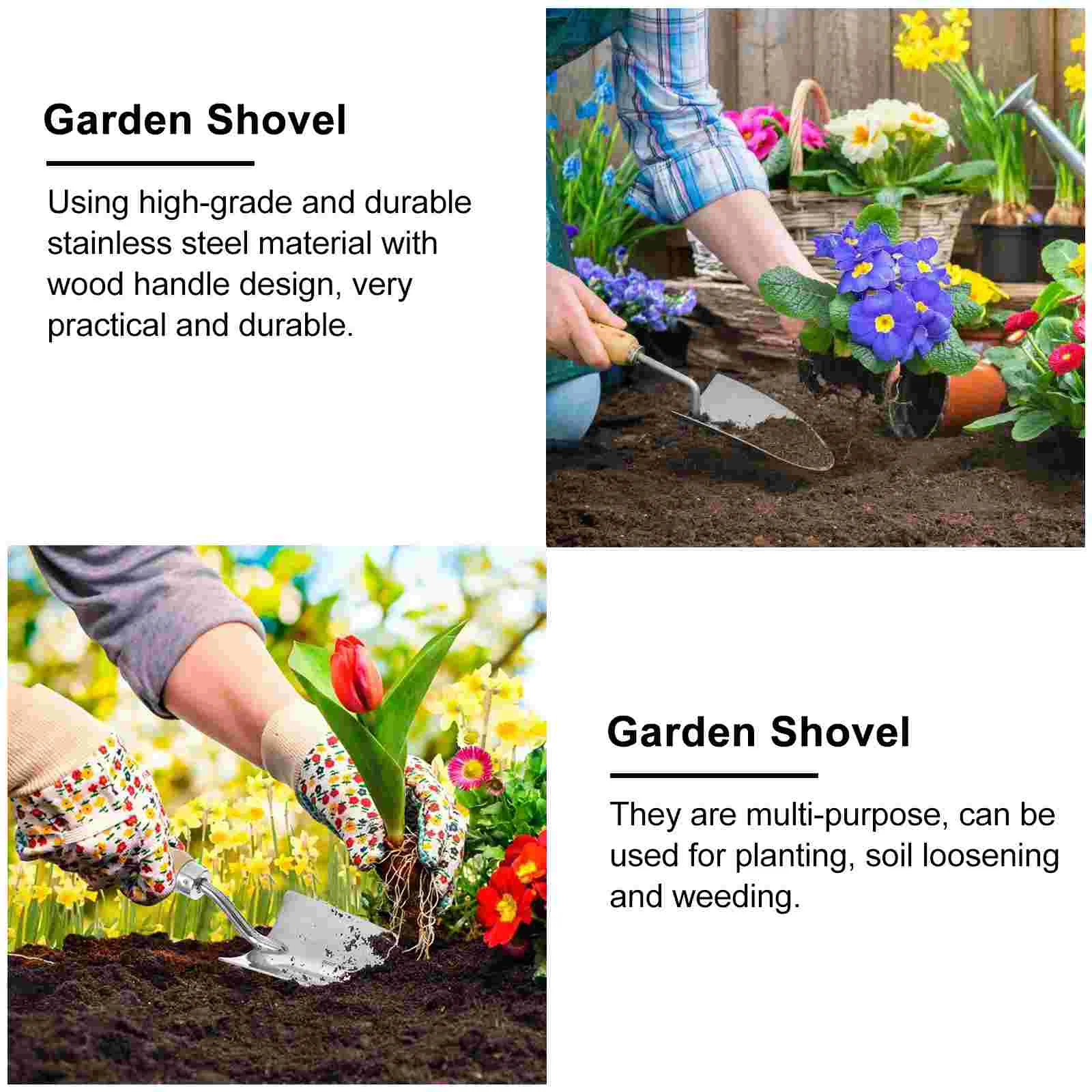 Tools Small Gardening Succulent Planting Soil Dig Wooden Handle Transplanting Digging