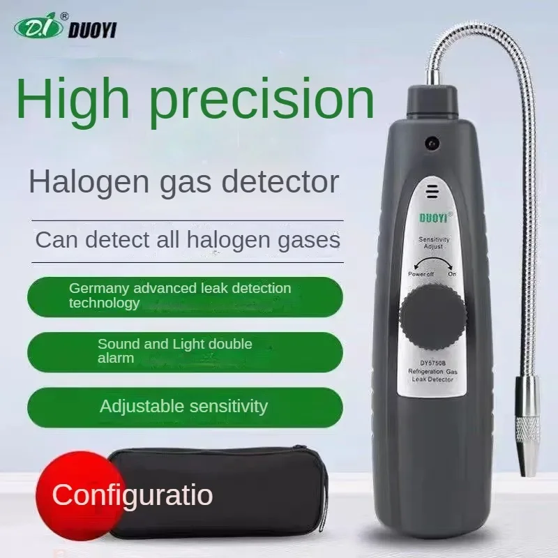 

DUOYI DY5750B Gas Detector Refrigeration Gas Leak Detector CFC HFC Halogen Gas Refrigerant Leak Detector Air Conditioning R410a
