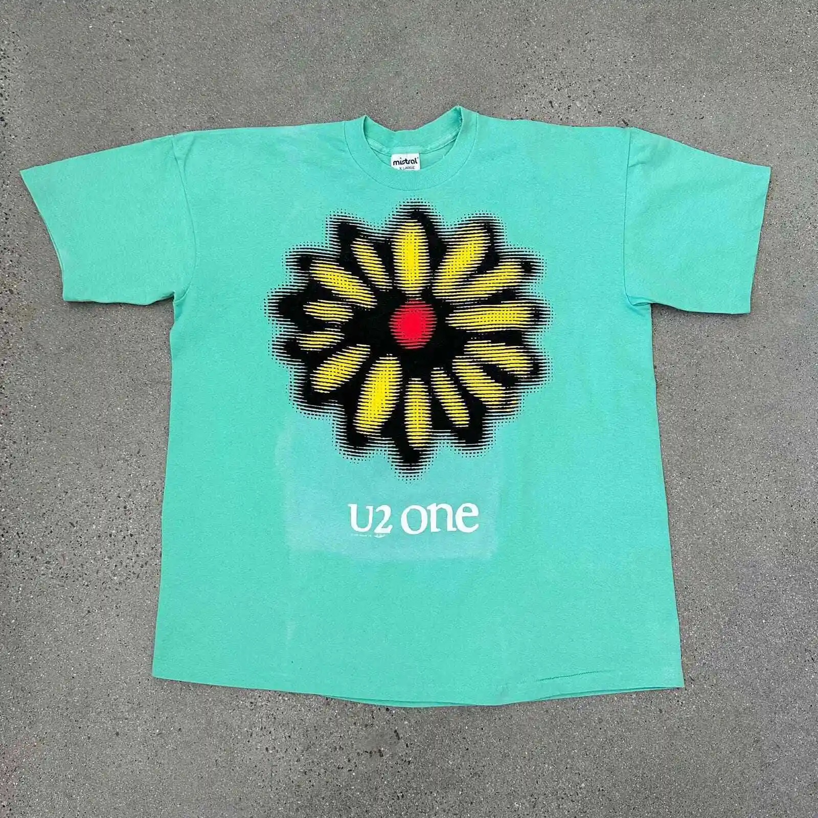 T-Shirt Vintage 1992 U2 One Sunflower Band