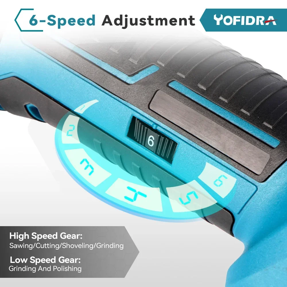 600W Oscillating Multi Tool 20000OPM Cordless Electric Woodworking Cutting Saw Tool Home Decoration for Makita 18v Battery 4