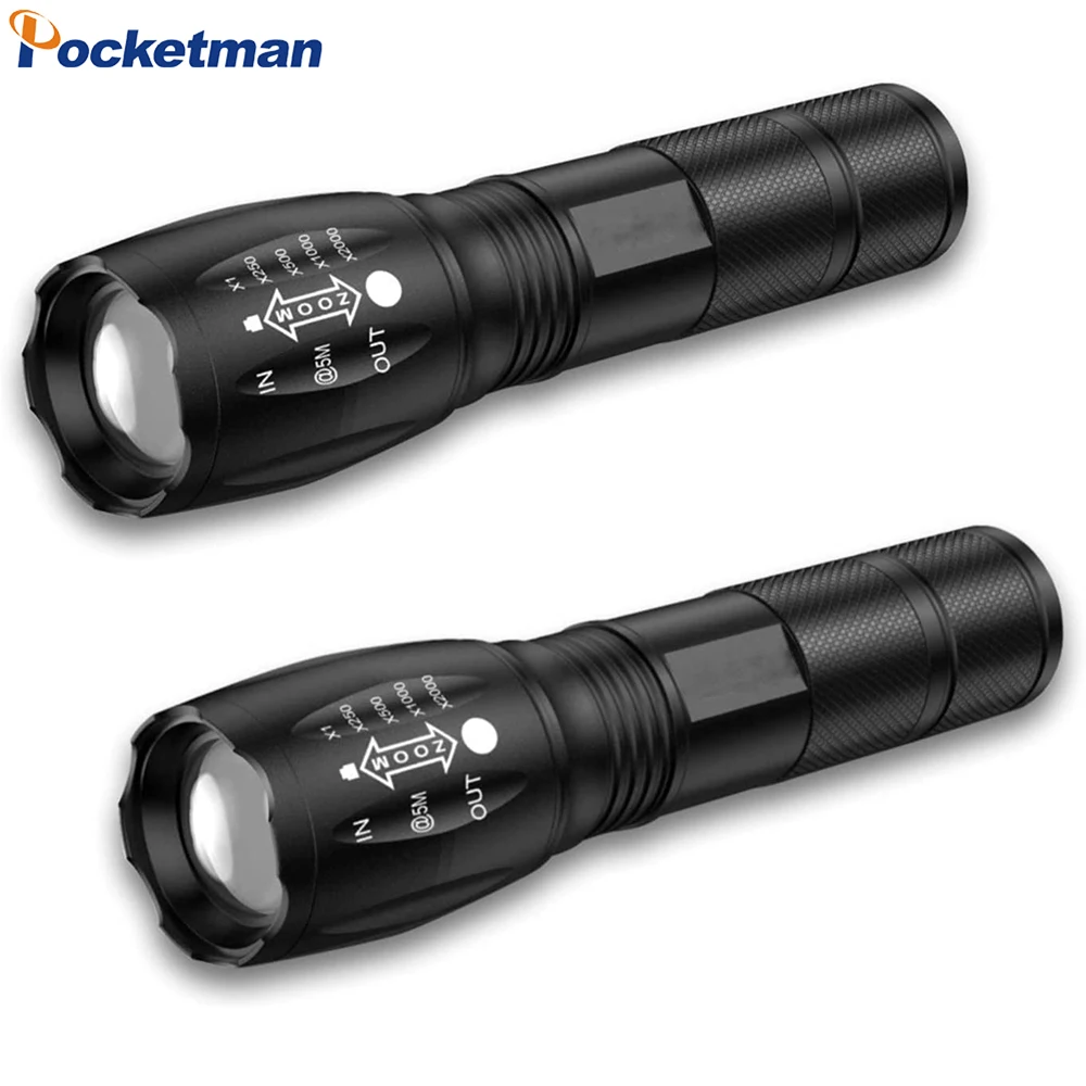 

LED Flashlight 5 Modes Tactical Flashlights IPX5 Water Resistant High Lumen Zoomable Torch for Camping Hiking Emergency