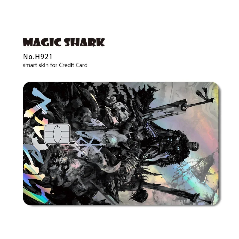 Magic Shark Dark Anime Holographic Card Sticker Skin