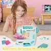 Electric Sewing Machine Pretend Play Simulation Household Appliance Crafting Stitches Knitting Educational Toy Kid DIY Gift 1