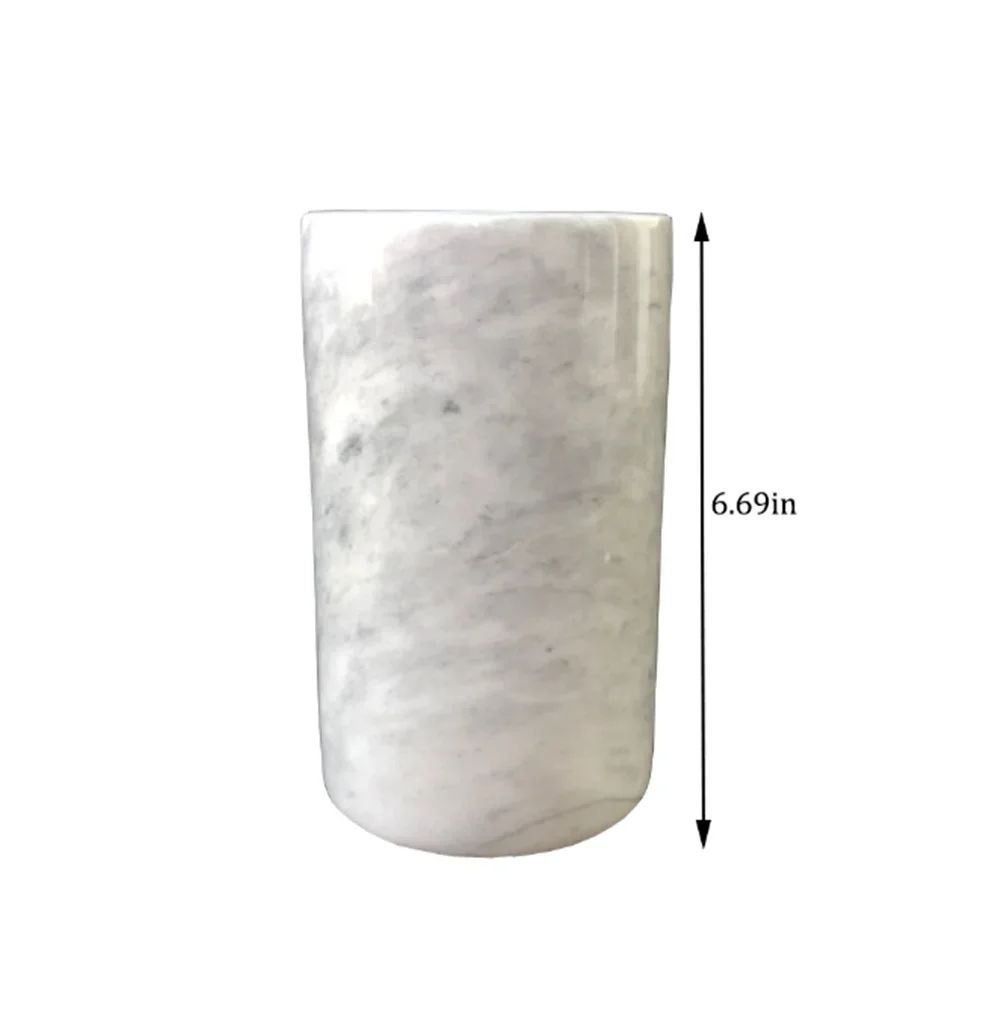 1pc D10x17CM Natural Marble Stone Wine Chiller Kitchen Storage Organization Jar, Flower Vase, Kitchen Utensil 4