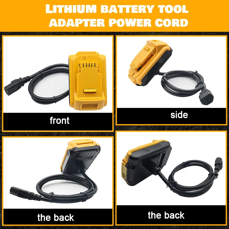 Lithium Battery Tool Adapter Power Cord For Dewalt For Milwaukee