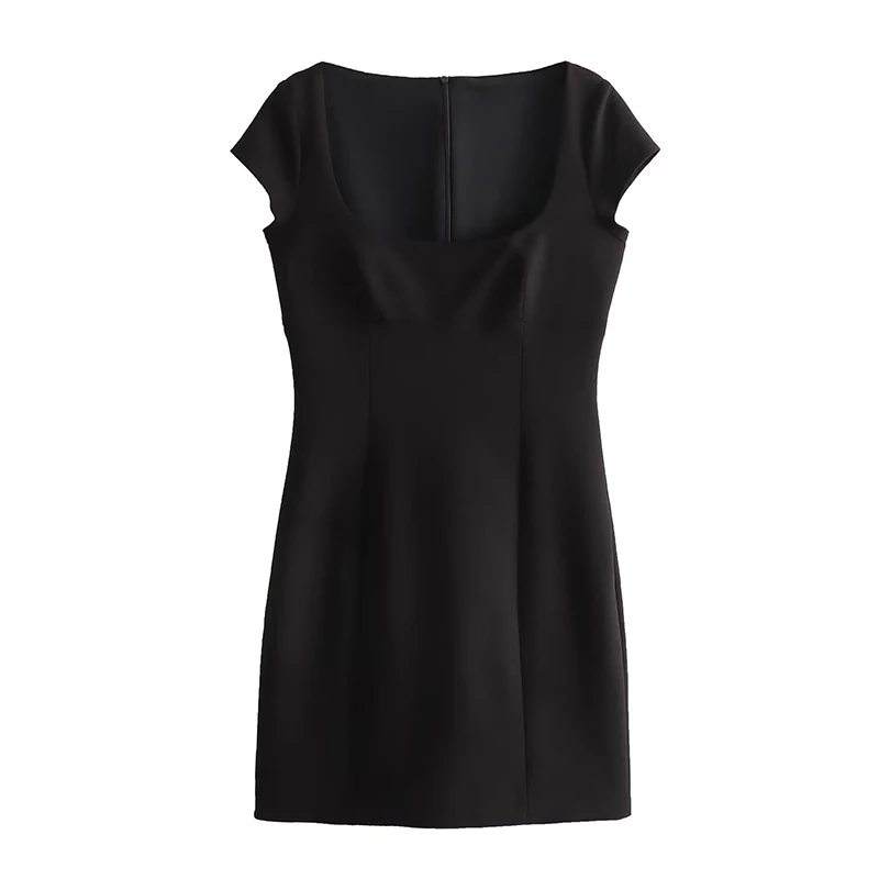 

TRAF Bodycon Short Dresses for Women Black Office Dress Woman 2024 Sleeveless Mini Dresses Spring Slim Female Party Dress