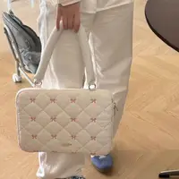 5inch Cartoon Plush Bow Pink Laptop Sleeve Case Bag For ipad Laptop Bag Cover Notebook Tablet Pouch Handbag - Image 3