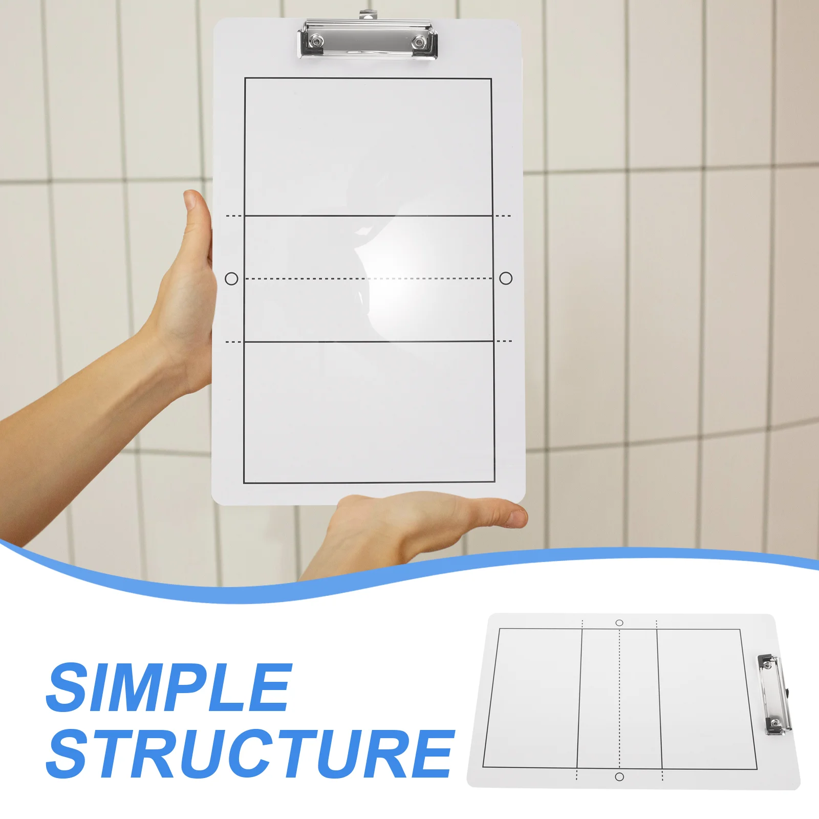 Reusable Volleyball Board Clipboard For Sports Equipment Match Tool Pvc Plastic Material Lightweight Practical
