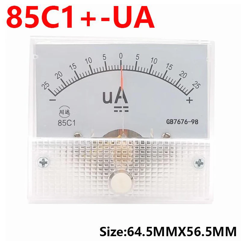 85c1positiveandnegativeammeterDCmilliammetermicroammeter25ua