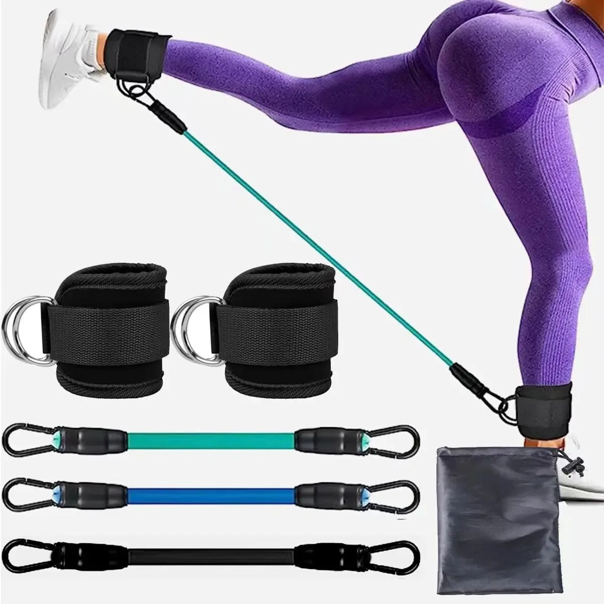 Corda Elastica Pilates Portatile – Bastone Con Corda Per Esercizi Yoga E Palestra, Multicolore