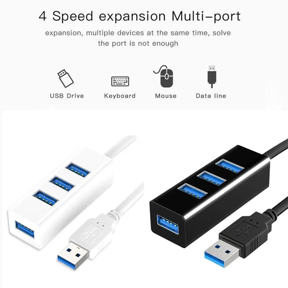 USB 2.0 허브 전원 공급 장치 허브, PC 노트북 컴퓨터 액세서리용 USB 어댑터, ABS USB 분배기, USB2.0, 휴대폰 Acc Y8R1, 4 포트
