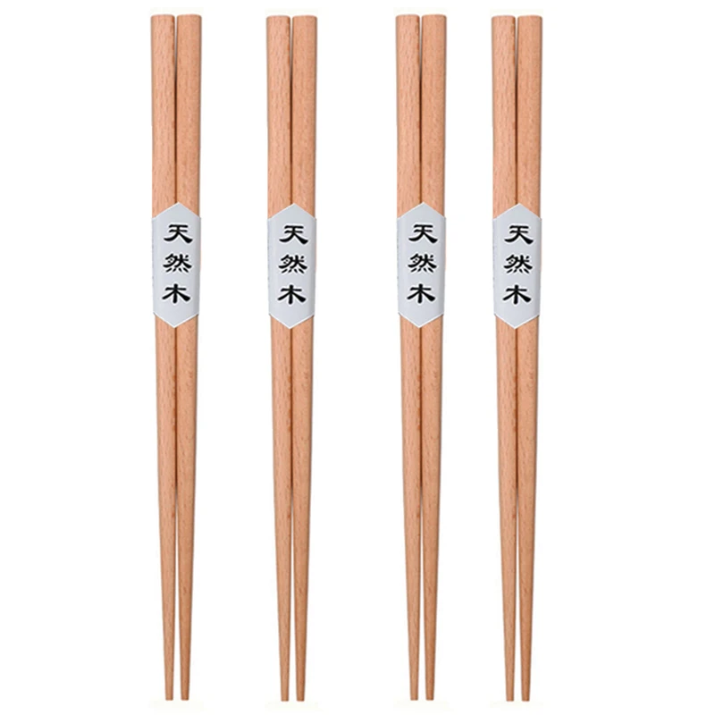 4 Pairs Chinese Chopsticks Japanese Sushi Sticks Wood Chopstick Set  Reusable Korean Food Chop Sticks Wooden Kitchen Tableware - AliExpress