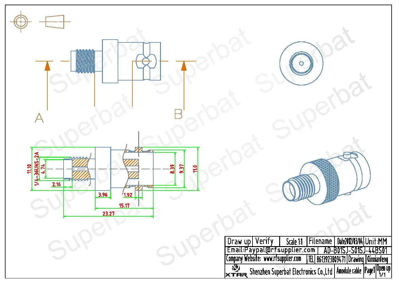 Nickel Plated SMA to BNC RF Coaxial Adapter for Electronic Components