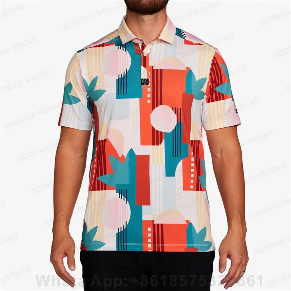 

Рубашка-поло мужская с коротким рукавом, тенниска для гольфа, Повседневная модная майка, уличная одежда, лето