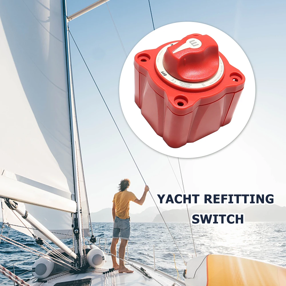 300A Car Battery Disconnect Switch Auto Accessories 12V-48V Cut Off Switch Plastic Battery IsolatorDisconnect Switch for Boat RV