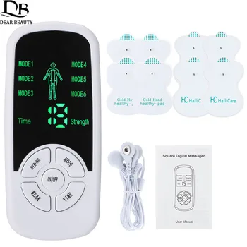 Stimolatore muscolare elettrico EMS Tens agopuntura fisioterapia massaggiatore per il corpo meridiano digitale 4/8 pezzi elettrodi assistenza sanitaria 1