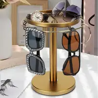 Rotating Sunglass Organizer Eye Glass Display Stand 360-degree Rotation With Tray Jewelry Storage Organizer Detachable Home 1