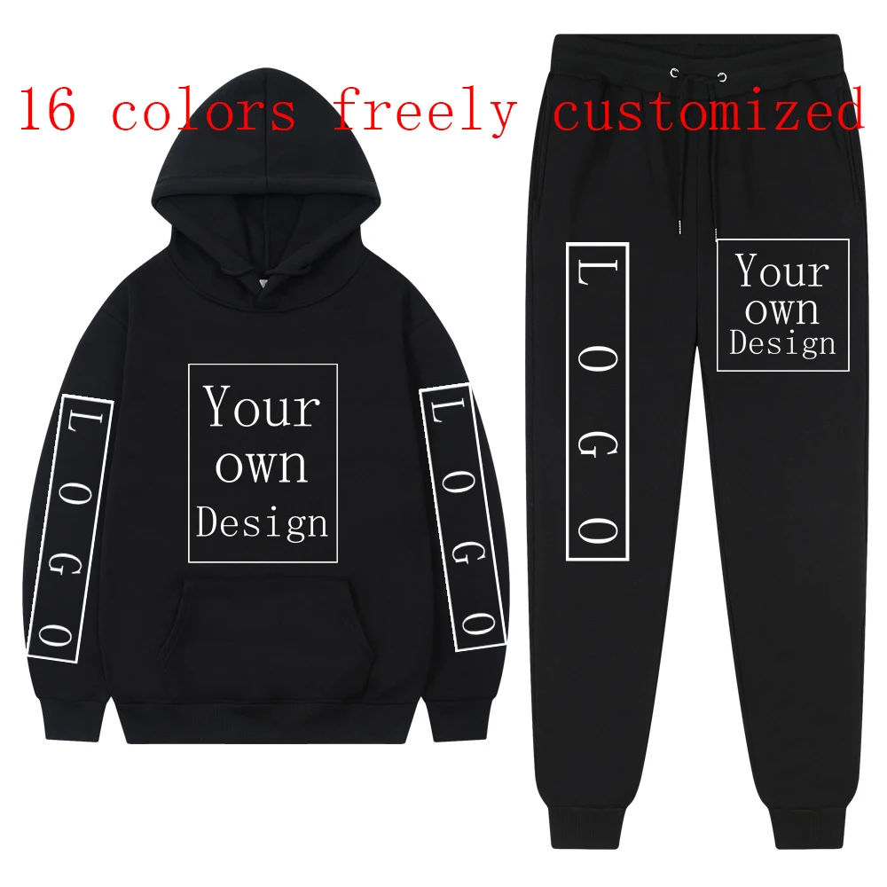 

Your OWN Design Brand Logo/Picture Custom Men Women DIY Hoodies Trousers Casual Hoody Clothing 16 Color Sets Fashion New 2022