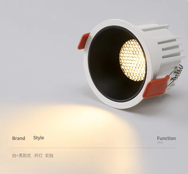 Round Frameless COB dimmable Recessed Downlight 7W/10W/15W18W/24W S06825a57d2f5450398bfc9f310c664cfQ