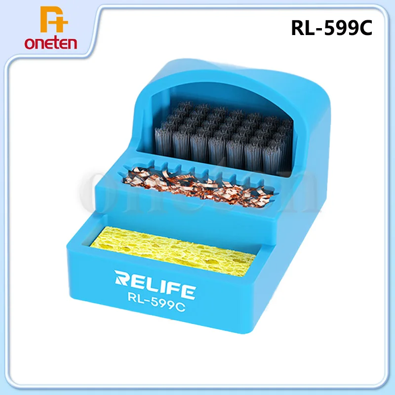 RELIFE RL-599C 3 in 1 납땜 팁 클리너, 고온 내성, 다양한 모델의 납땜 다리미 헤드 청소