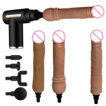 Sex Toys For Women Fascia Gun Adapter Body Massage Gun Head For Sex Machine Orgasm Thrusting Vibrator Dildos Masturbator Female 2