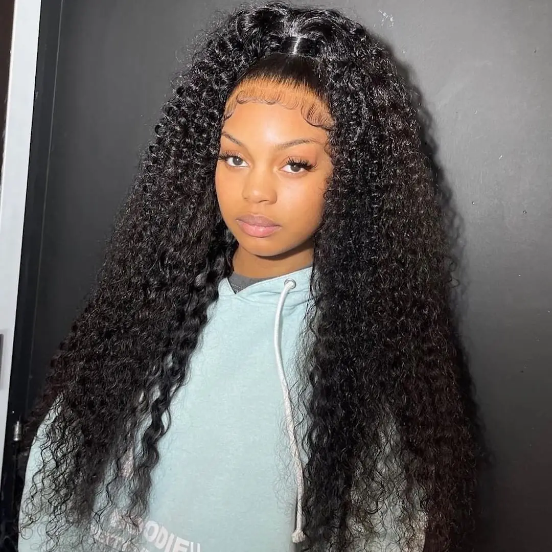 

30 34 Inch 13x6 Deep Wave Lace Front Wigs Transparent Curly HD Lace Frontal Human Brazilian Hair Wig For Women Pre Plucked