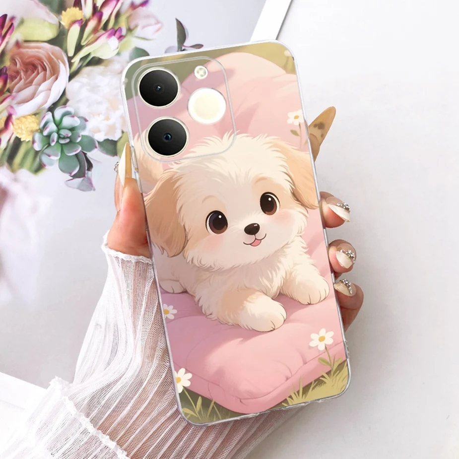 Luxury Lotus Painted Soft Silicone Case - Elegant Protective Cover