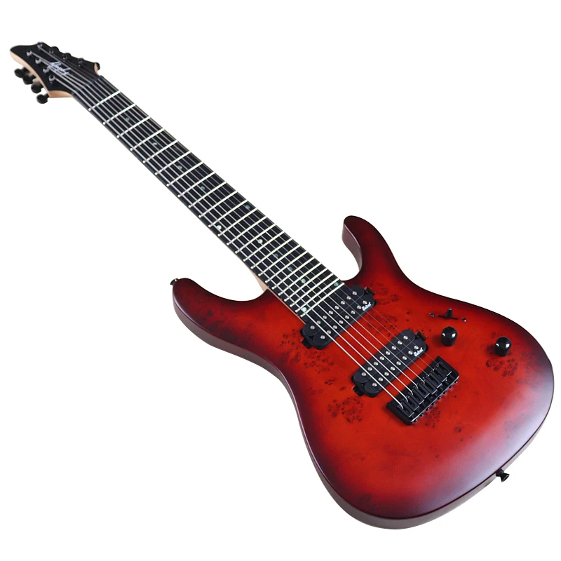 8弦のギタ 8弦エレキギター,全長39インチ,ナチュラルカラー,24フレット,エレキ